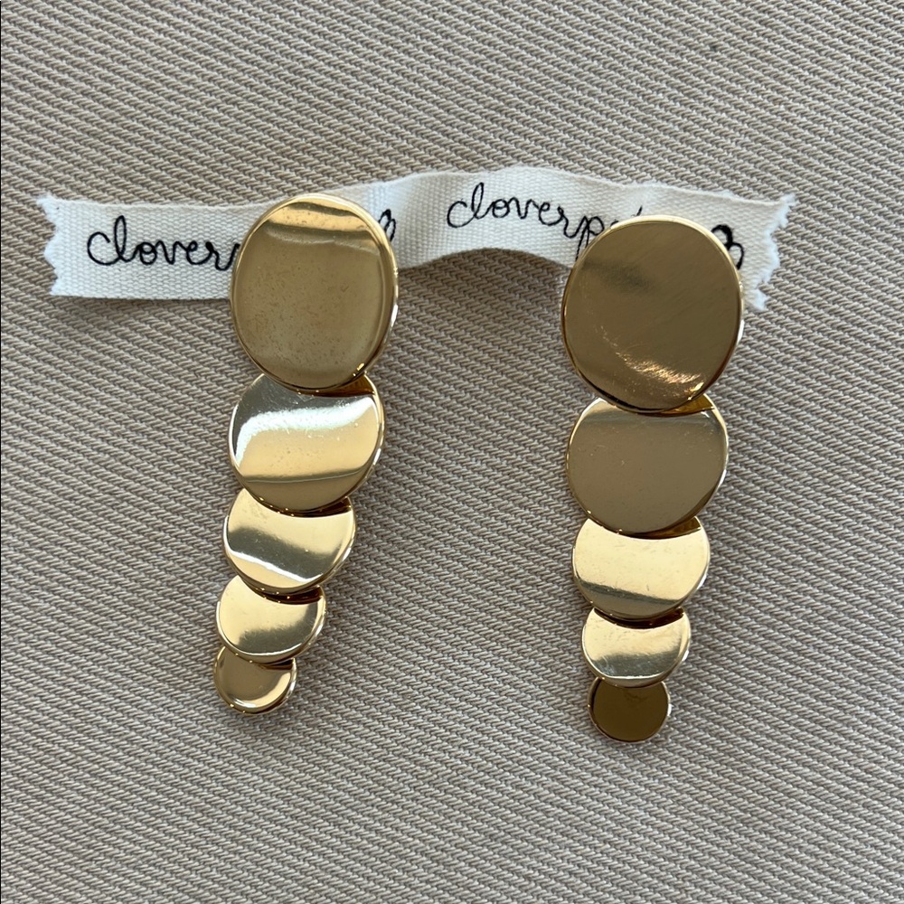 Cloverpost Gradient Long Gold Earrings